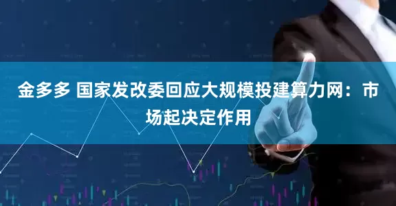 金多多 国家发改委回应大规模投建算力网：市场起决定作用